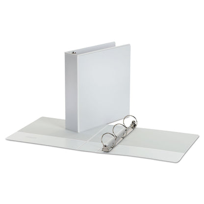Universal Economy Round Ring View Binder, 3 Rings, 2" Capacity, 11 x 8.5, White, 6/Pack