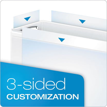 Cardinal Premier Easy Open ClearVue Locking Slant-D Ring Binder, 3 Rings, 4" Capacity, 11 x 8.5, White