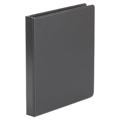 Universal Economy Non-View Round Ring Binder, 3 Rings, 1" Capacity, 11 x 8.5, Black, 4/Pack