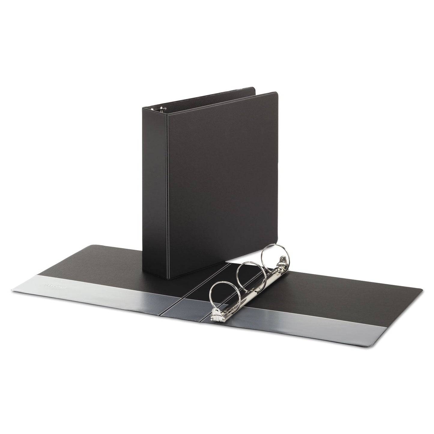 Universal Economy Non-View Round Ring Binder, 3 Rings, 2" Capacity, 11 x 8.5, Black, 4/Pack