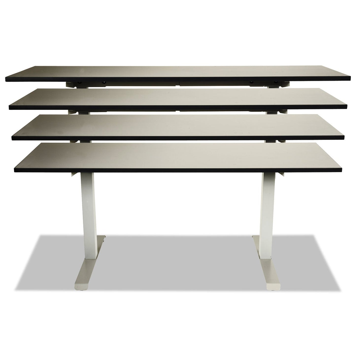 Alera 2-Stage Electric Adjustable Table Base, 48 to 72w x 24 to 36d x 27.5 to 47.2h, Gray