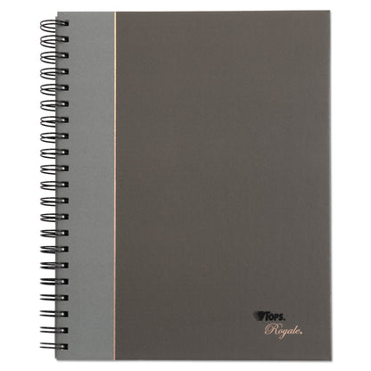 TOPS Royale Wirebound Business Notebooks, 1 Subject, Medium/College Rule, Black/Gray Cover, 8.25 x 5.88, 96 Sheets