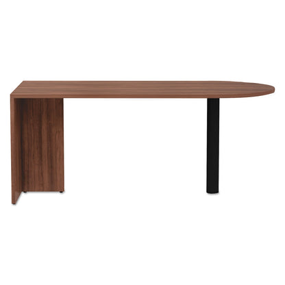 Alera Valencia Series D-Top Desk, 71" x 29.5" x 29.5", Modern Walnut