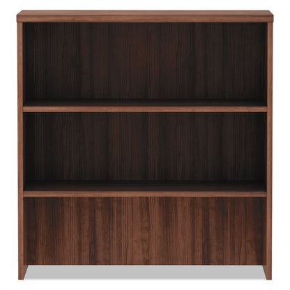 Alera Valencia Series Hutch, 3 Compartments, 34.13w x 15d x 35.38h, Modern Walnut