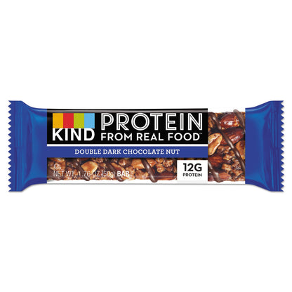 KIND Protein Bars, Double Dark Chocolate, 1.76 oz, 12/Pack