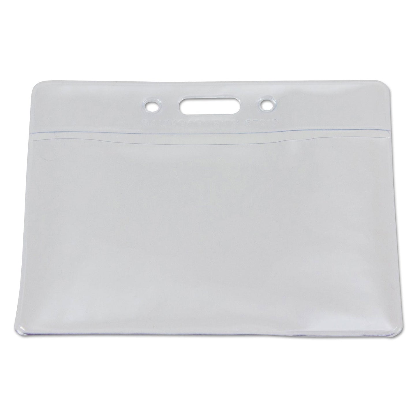 SICURIX Badge Holder, Horizontal, 2.13 x 3.38, Clear, 12/Pack