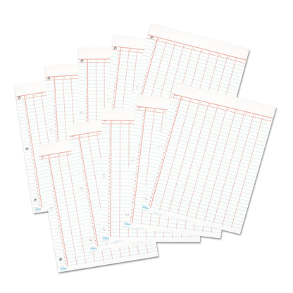 TOPS Data Pad with Numbered Column Headings, Data/Lab-Record Format, Wide/Legal Rule, 10 Columns, 8.5 x 11, White, 50 Sheets