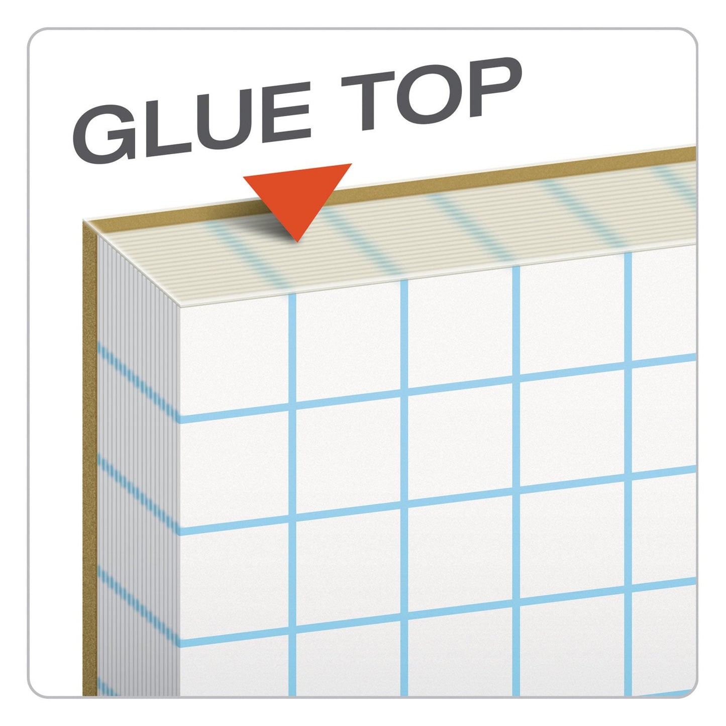 TOPS Quadrille Pads, Quadrille Rule (5 sq/in), 50 White 8.5 x 11 Sheets