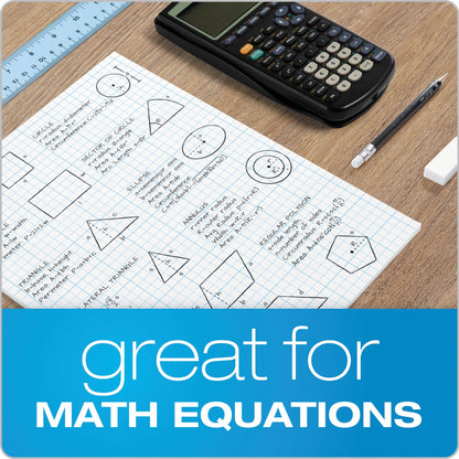 TOPS Cross Section Pads, Cross-Section Quadrille Rule (4 sq/in, 1 sq/in), 50 White 8.5 x 11 Sheets