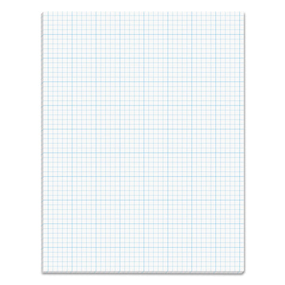 TOPS Cross Section Pads, Cross-Section Quadrille Rule (5 sq/in, 1 sq/in), 50 White 8.5 x 11 Sheets