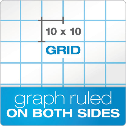 TOPS Cross Section Pads, Cross-Section Quadrille Rule (10 sq/in, 1 sq/in), 50 White 8.5 x 11 Sheets
