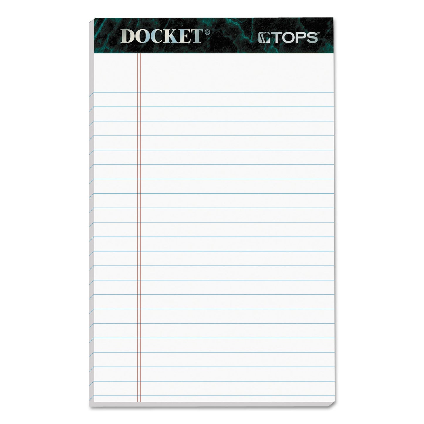 TOPS Docket Ruled Perforated Pads, Narrow Rule, 50 White 5 x 8 Sheets, 12/Pack