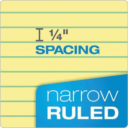 Ampad Gold Fibre Quality Writing Pads, Narrow Rule, 50 Canary-Yellow 8.5 x 11.75 Sheets, Dozen