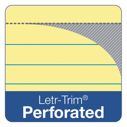 TOPS Docket Gold Ruled Perforated Pads, Narrow Rule, 50 Canary-Yellow 5 x 8 Sheets, 12/Pack