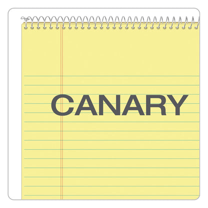 TOPS Docket Ruled Wirebound Pad with Cover, Wide/Legal Rule, Blue Cover, 70 Canary-Yellow 8.5 x 11.75 Sheets