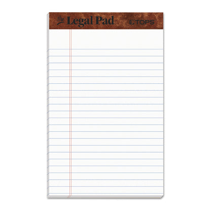 TOPS "The Legal Pad" Ruled Perforated Pads, Narrow Rule, 50 White 5 x 8 Sheets, Dozen