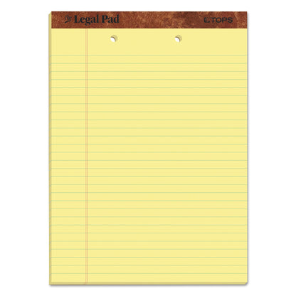 TOPS "The Legal Pad" Ruled Perforated Pads, Wide/Legal Rule, 50 Canary-Yellow 8.5 x 11.75 Sheets, Dozen