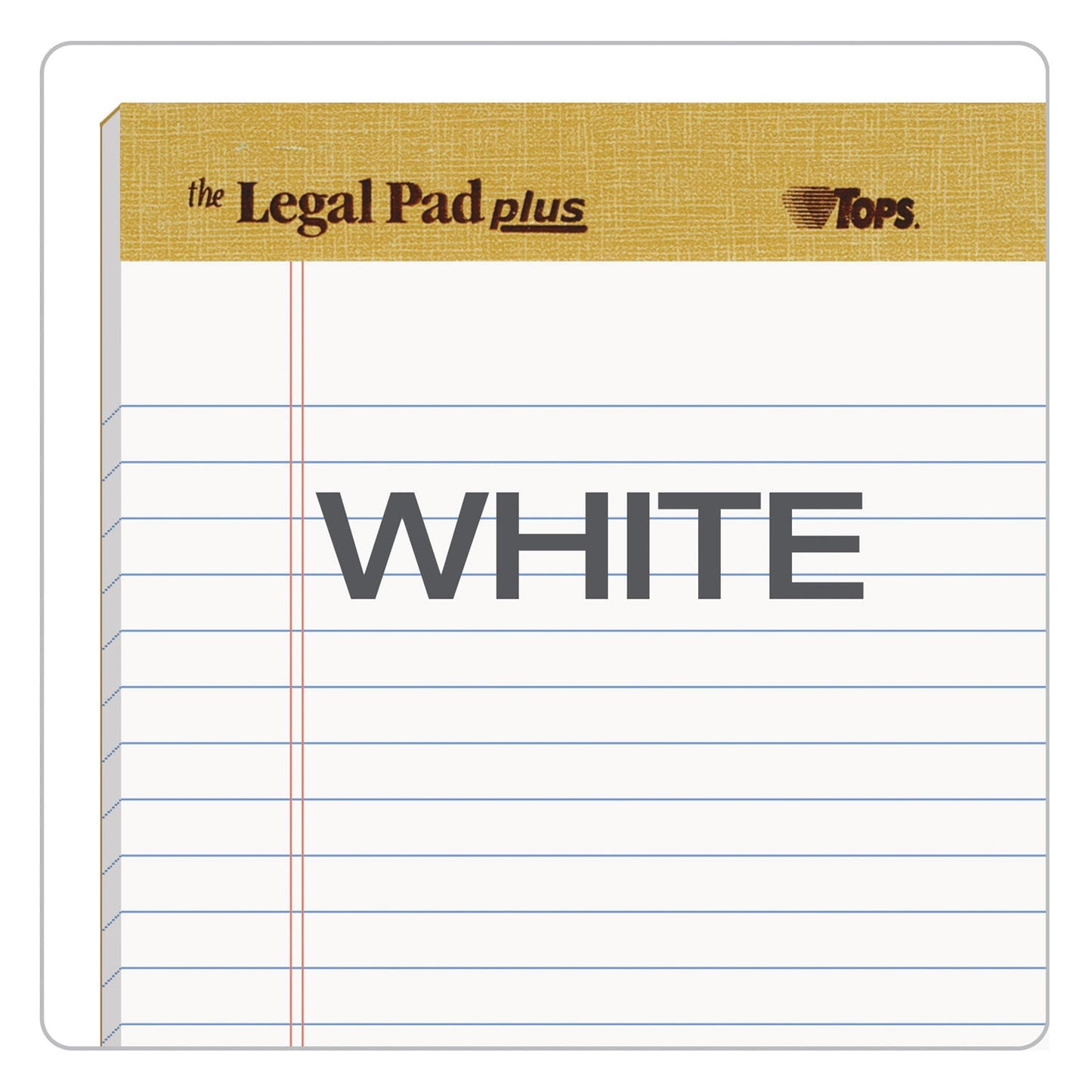 TOPS "The Legal Pad" Plus Ruled Perforated Pads with 40 pt. Back, Narrow Rule, 50 White 5 x 8 Sheets, Dozen