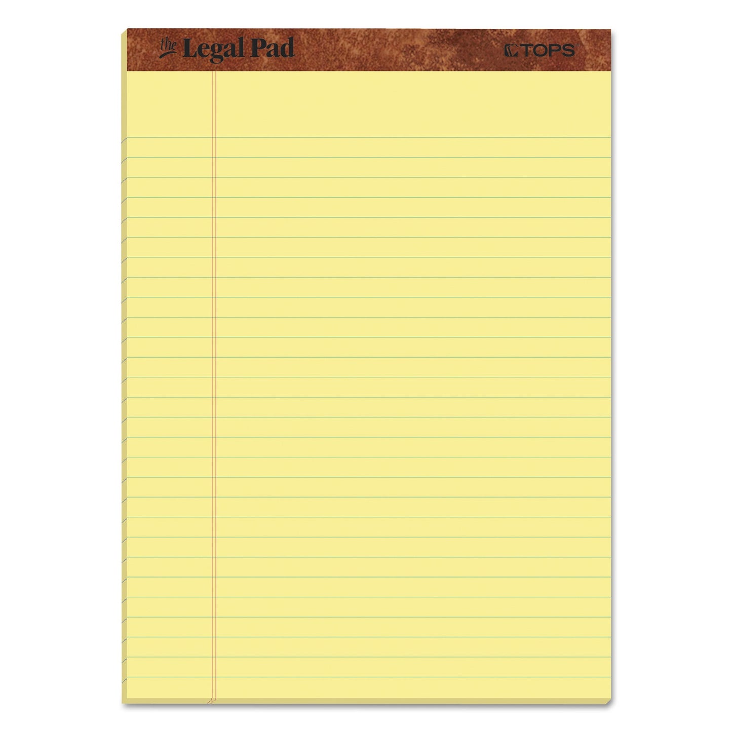 TOPS "The Legal Pad" Ruled Perforated Pads, Wide/Legal Rule, 50 Canary-Yellow 8.5 x 11.75 Sheets, Dozen