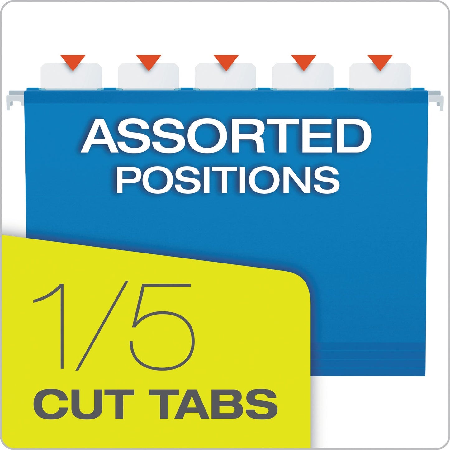 Pendaflex SureHook Reinforced Extra-Capacity Hanging Box File, 1 Section, 3" Capacity, Legal Size, 1/5-Cut Tabs, Blue, 25/Box