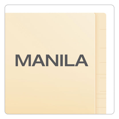 Pendaflex Manila Laminated Spine Shelf File Folders, Straight Tabs, Letter Size, Manila, 50/Box