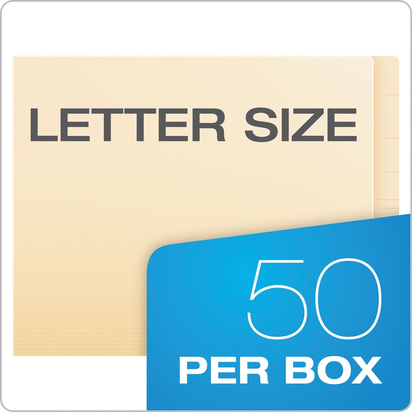 Pendaflex Manila End Tab Expanding Fastener Folders, 2-Ply Tabs, 1 Fastener, Letter Size, 11-pt Manila Exterior, 50/Box