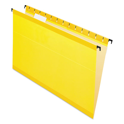 Pendaflex SureHook Hanging Folders, Legal Size, 1/5-Cut Tabs, Yellow, 20/Box