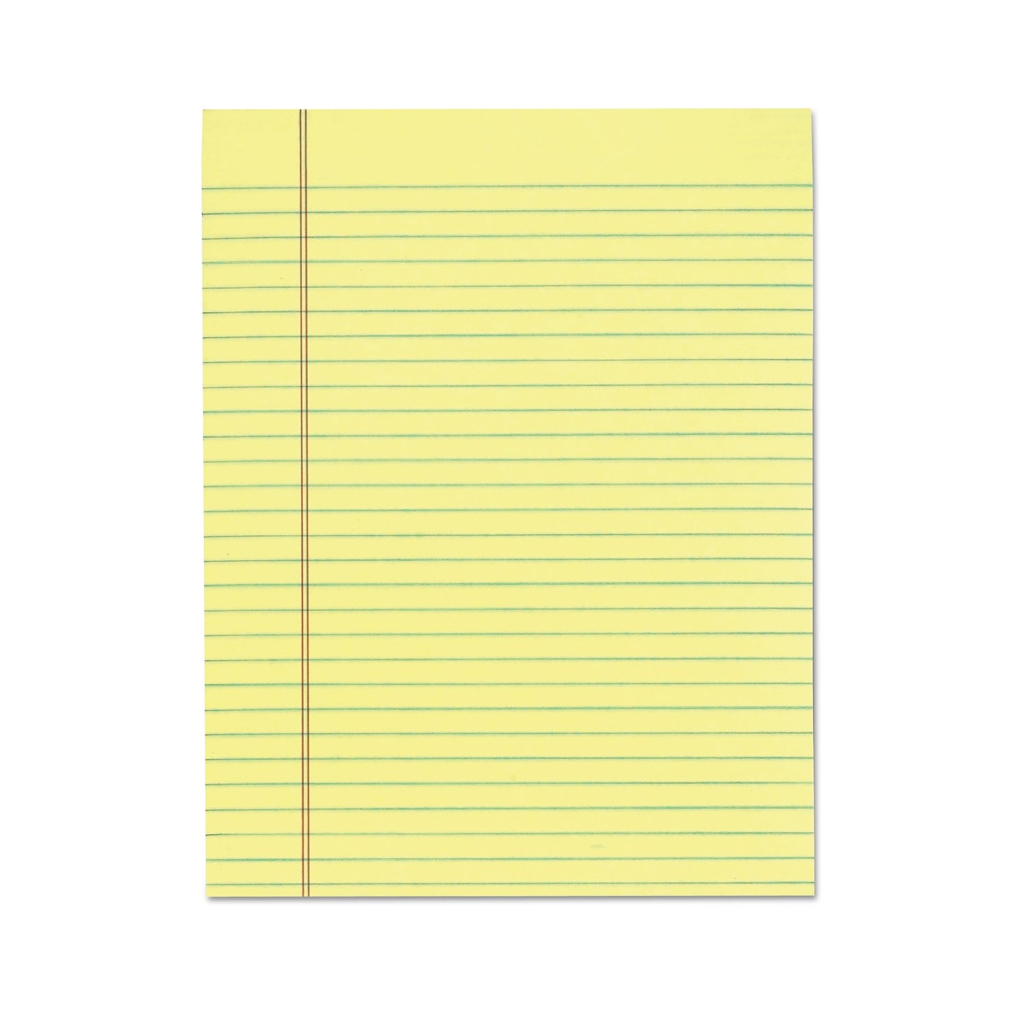TOPS "The Legal Pad" Glue Top Pads, Wide/Legal Rule, 50 Canary-Yellow 8.5 x 11 Sheets, 12/Pack