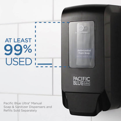 Georgia Pacific Pacific Blue Ultra Foam Soap Manual Dispenser Refill, Antimicrobial, Pacific Citrus, 1,200 mL, 4/Carton