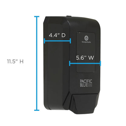 Georgia Pacific Pacific Blue Ultra Soap/Sanitizer Dispenser 1,200 mL Refill, 5.6 x 4.4 x 11.5, Black
