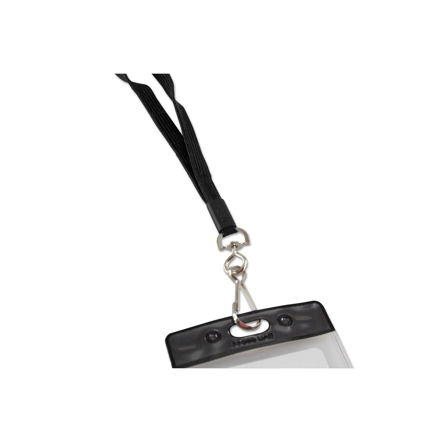 SICURIX Safety Breakaway Lanyard, Metal Hook Fastener, 36" Long, Black