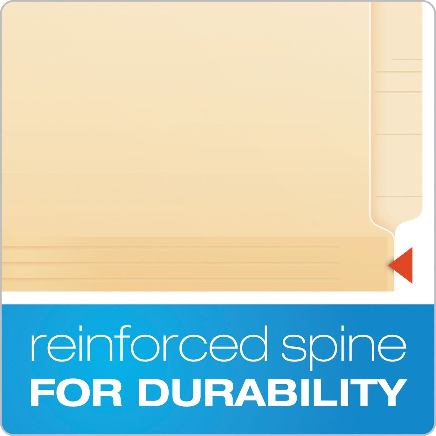 Pendaflex Manila Laminated Spine Shelf File Folders, Straight Tabs, Letter Size, Manila, 50/Box