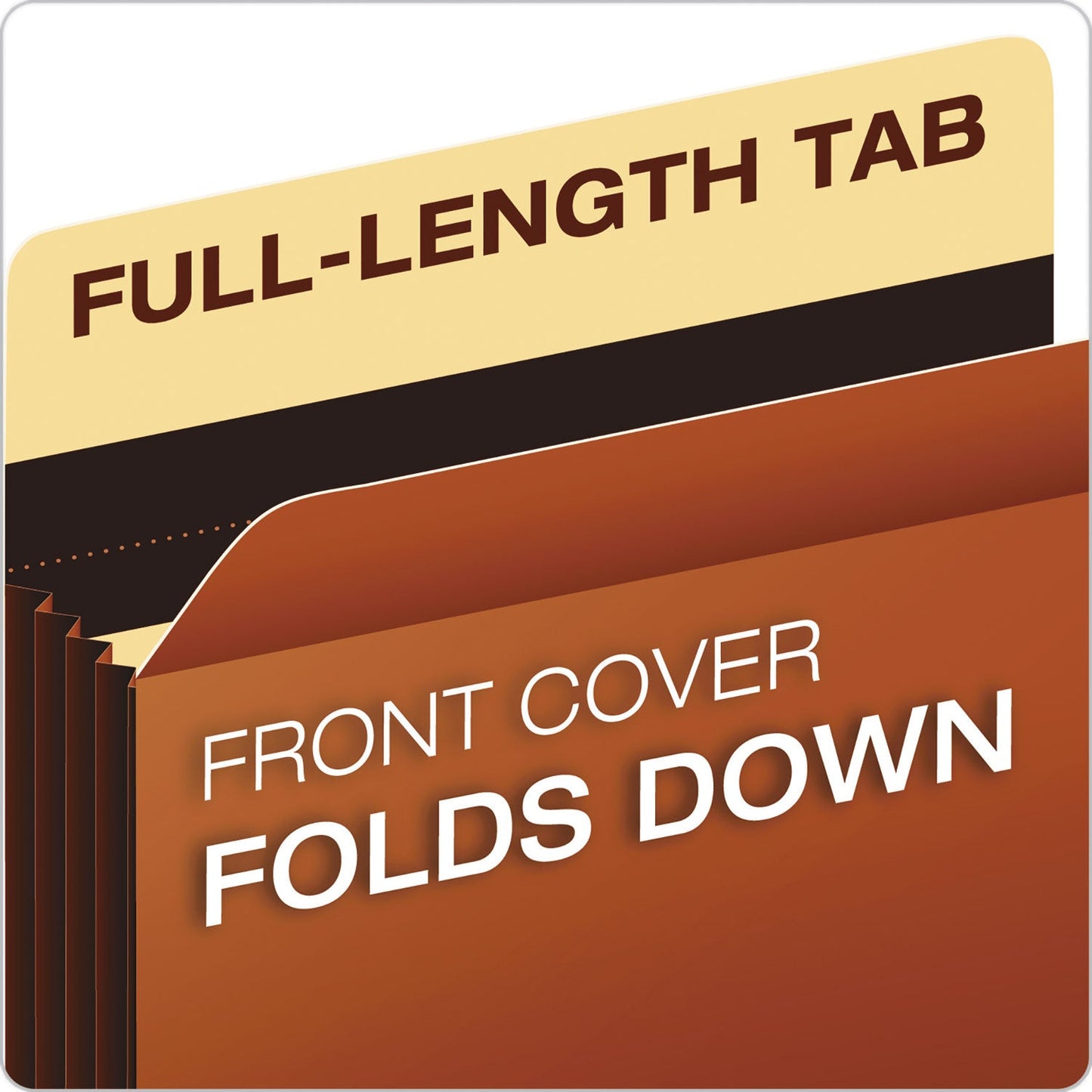 Pendaflex Extra-Wide Heavy-Duty File Pockets, 3.5" Expansion, Letter Size, Redrope, 10/Box