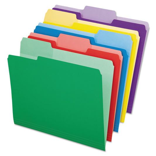 Pendaflex File Folders with Erasable Tabs, 1/3-Cut Tabs: Assorted, Letter Size, Assorted Colors, 30/Pack