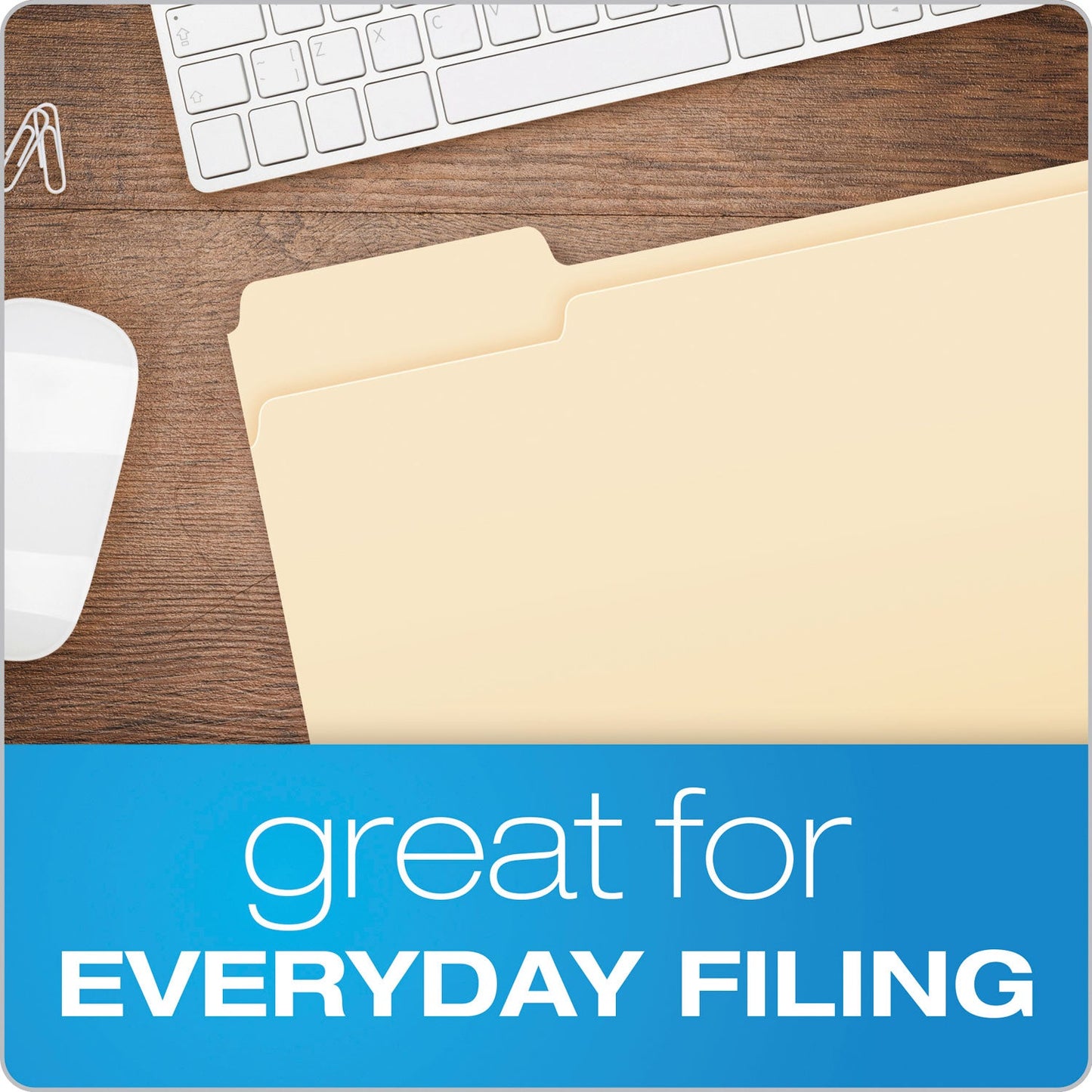 Pendaflex Manila File Folders, 1/3-Cut Tabs: Assorted, Letter Size, 0.75" Expansion, Manila, 100/Box