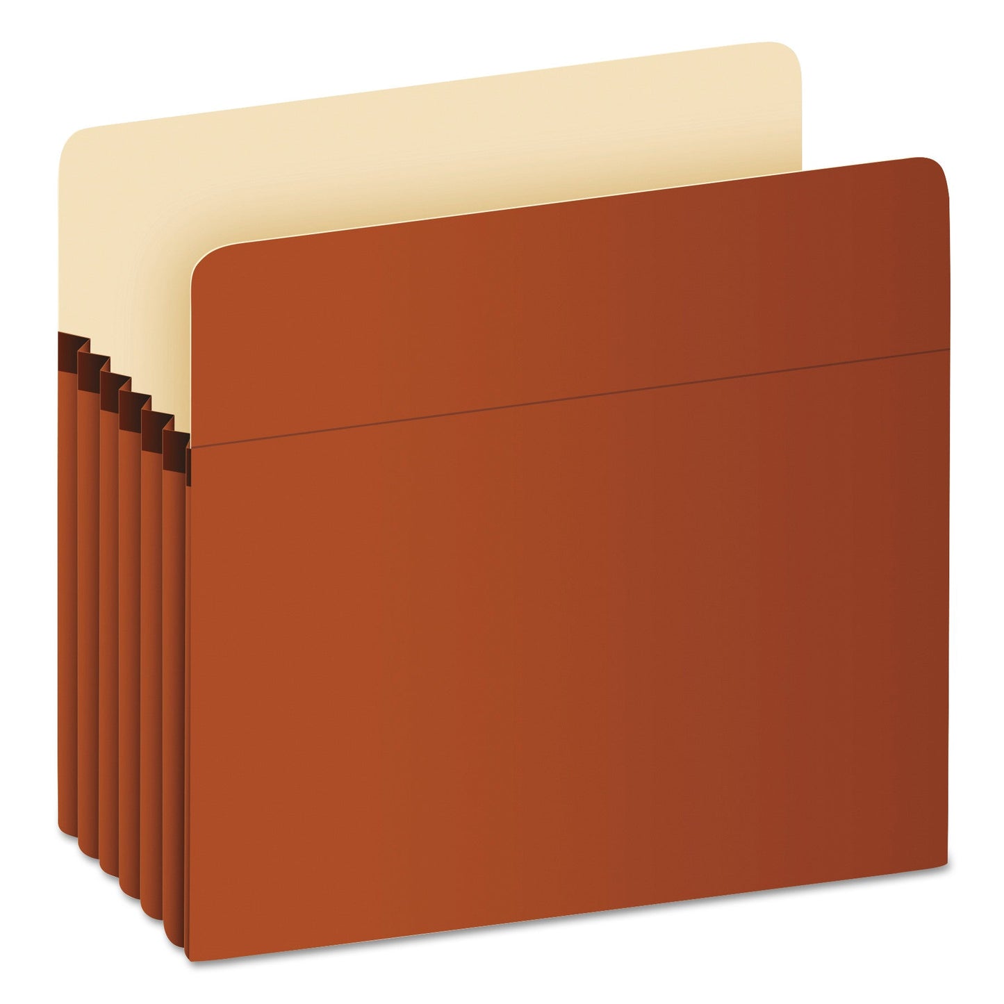 Pendaflex Earthwise by Pendaflex Recycled File Pockets, 5.25" Expansion, Letter Size, Red Fiber