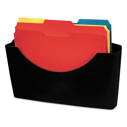 Fellowes Plastic Partition Additions File Pocket, Letter Size, 14" x 2.5" x 7.75", Dark Graphite