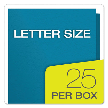 Oxford Twin-Pocket Folders with 3 Fasteners, 0.5" Capacity, 11 x 8.5, Light Blue, 25/Box