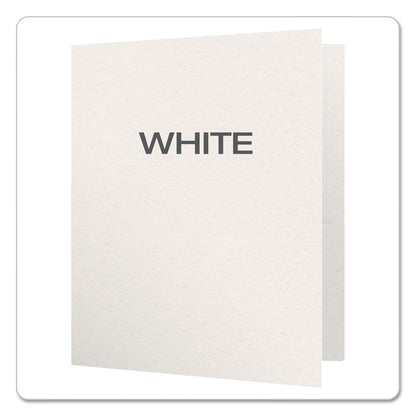 Oxford Twin-Pocket Folders with 3 Fasteners, 0.5" Capacity, 11 x 8.5, White, 25/Box