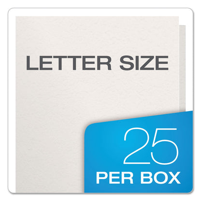 Oxford Twin-Pocket Folders with 3 Fasteners, 0.5" Capacity, 11 x 8.5, White, 25/Box