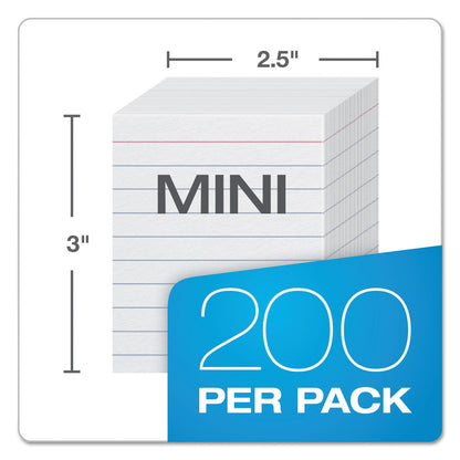 Oxford Ruled Mini Index Cards, 3 x 2.5, White, 200/Pack