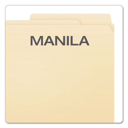 Pendaflex Divide It Up File Folder, 1/2-Cut Tabs: Assorted, Letter Size, 0.75" Expansion, Manila, 24/Pack