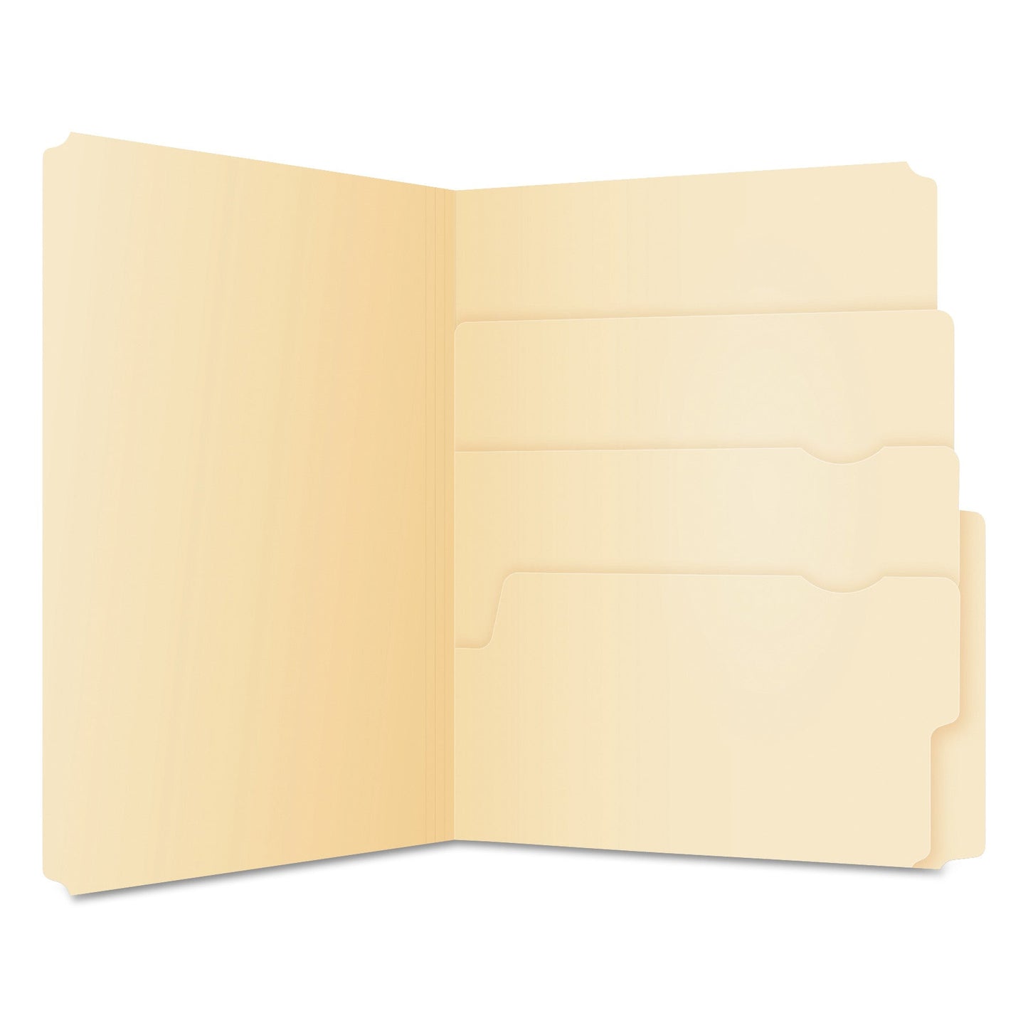 Pendaflex Divide It Up File Folder, 1/2-Cut Tabs: Assorted, Letter Size, 0.75" Expansion, Manila, 24/Pack