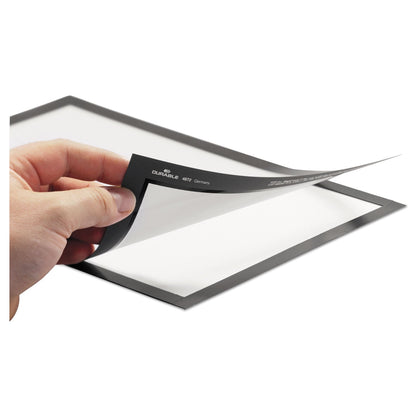 Durable DURAFRAME Sign Holder, 11 x 17, Silver, 2/Pack