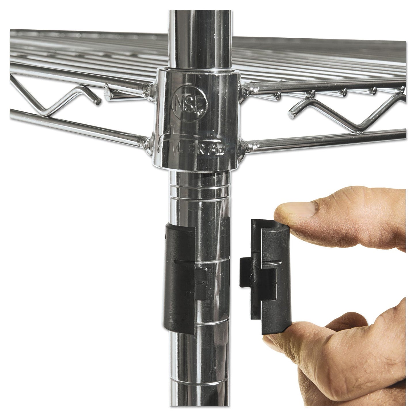 Alera NSF Certified 4-Shelf Wire Shelving Kit with Casters, 48w x 18d x 72h, Silver