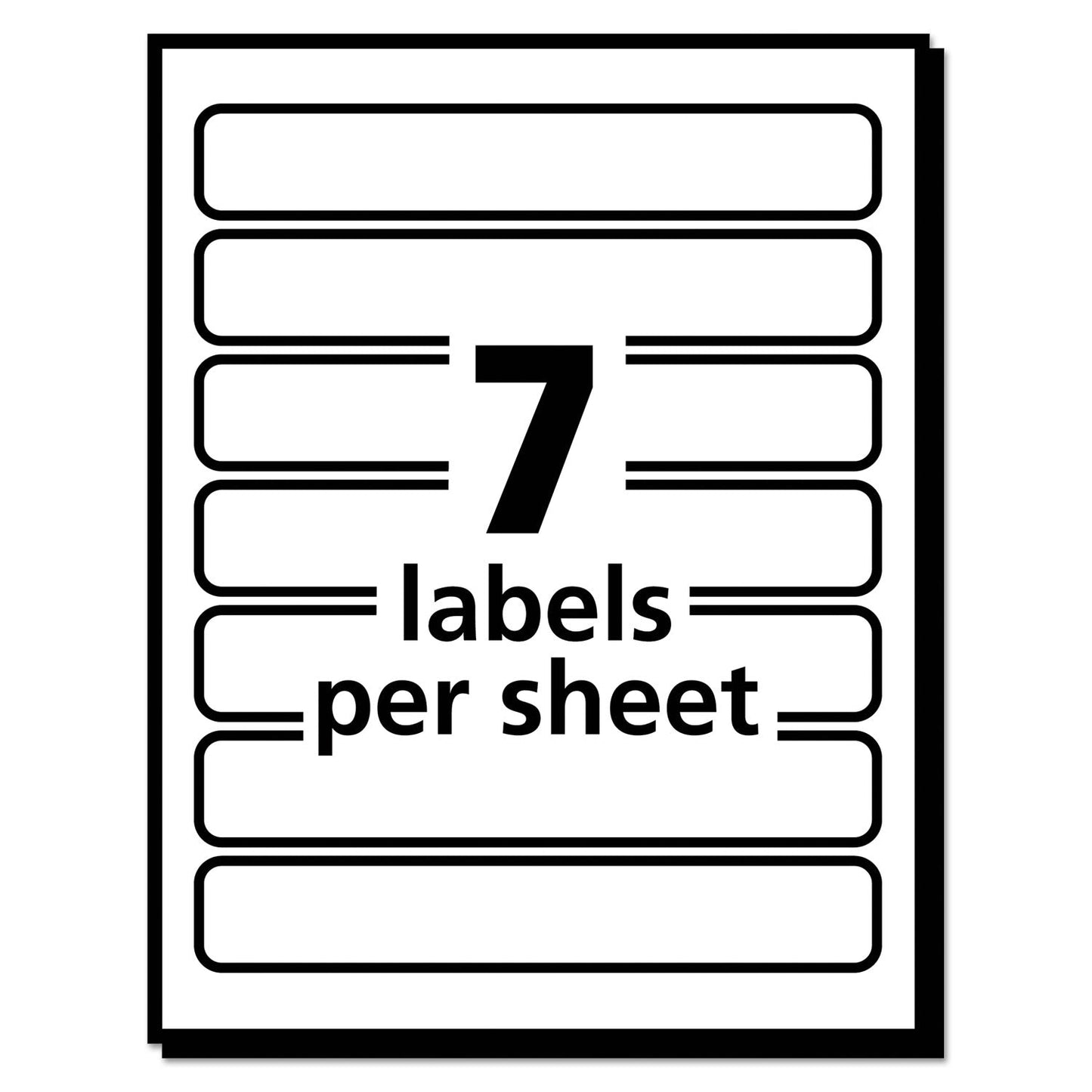 Avery Removable File Folder Labels with Sure Feed Technology, 0.66 x 3.44, White, 7/Sheet, 36 Sheets/Pack