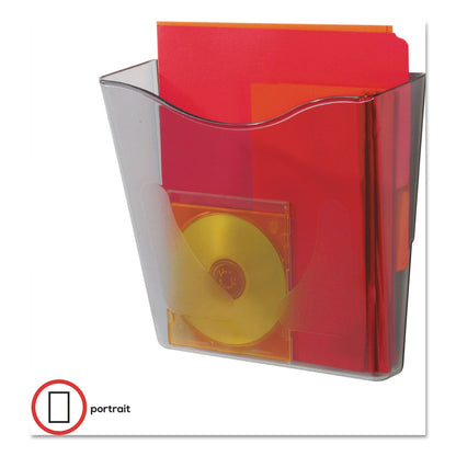 deflecto Euro-Style DocuPocket Portrait Wall File, A4/Letter/Magazines/Portfolio Size, 10.25" x 4" x 10", Smoke