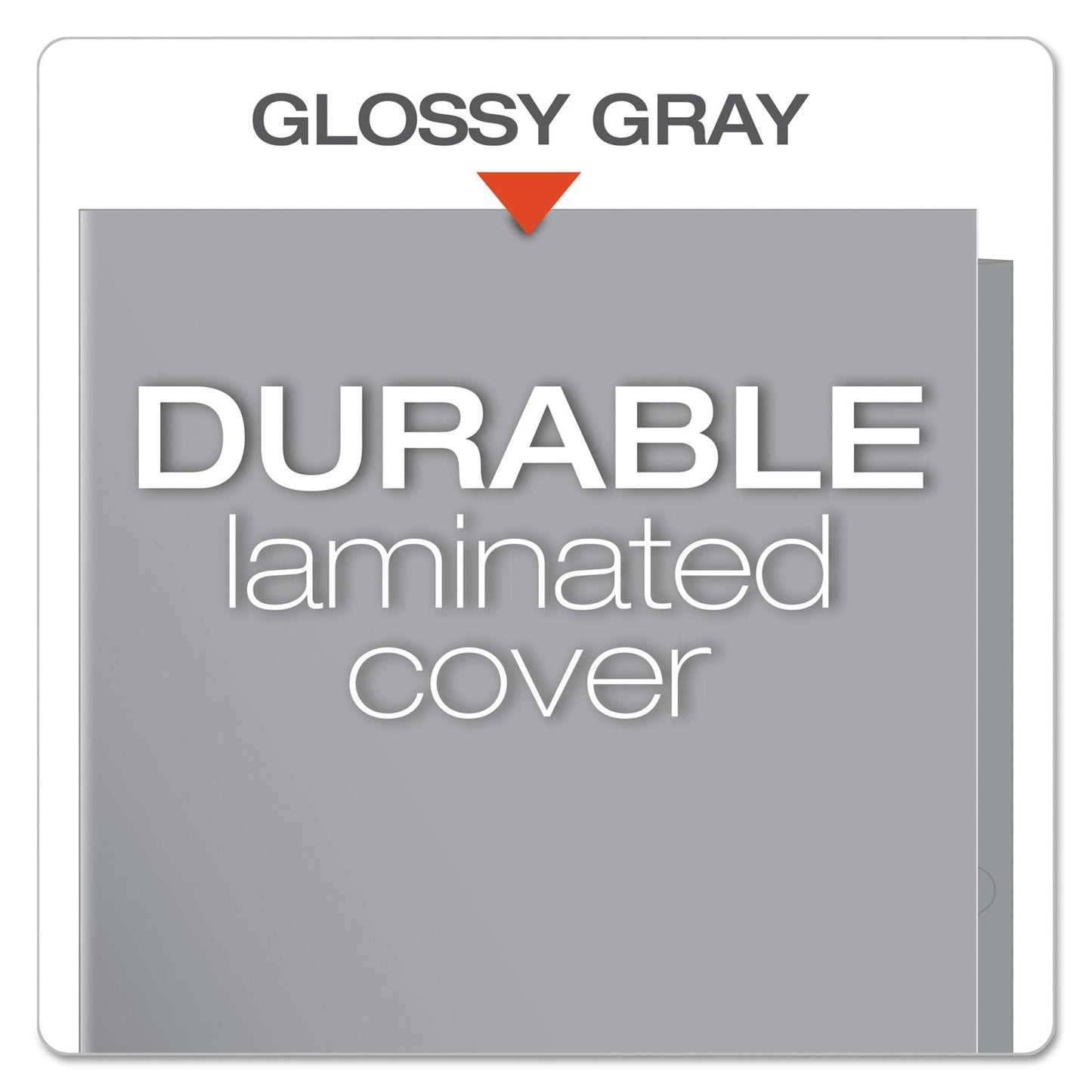 Oxford High Gloss Laminated Paperboard Folder, 100-Sheet Capacity, 11 x 8.5, Gray, 25/Box