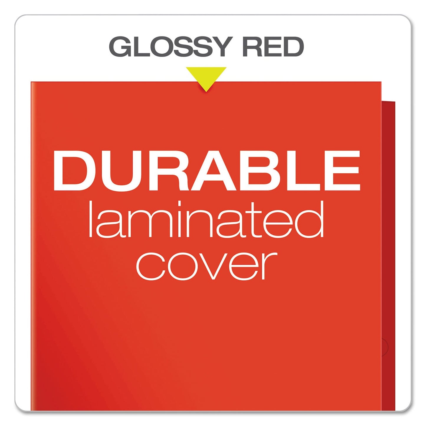 Oxford High Gloss Laminated Paperboard Folder, 100-Sheet Capacity, 11 x 8.5, Red, 25/Box
