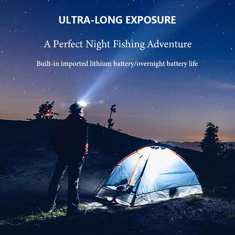 2 Pack Rechargable Headlamp with 3 Modes, 5 Led Waterproof Head Lamp for Forehead, Hard Hat Light, Adjustable Head Flashlight for Adults, Work Lighting Headlamp, Bright Coast Headlamp for Outdoor Camping, Hiking, Running - Durable Gift for Men